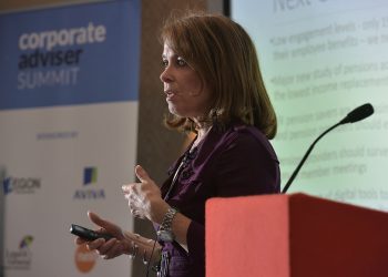 Anne-Marie Williams, Investor Engagement Manager, ShareAction speaks at a two day summit hosted by Corporate Advisor at Pennyhill Park, Bagshot.  Photo by Michael Walter/Troika