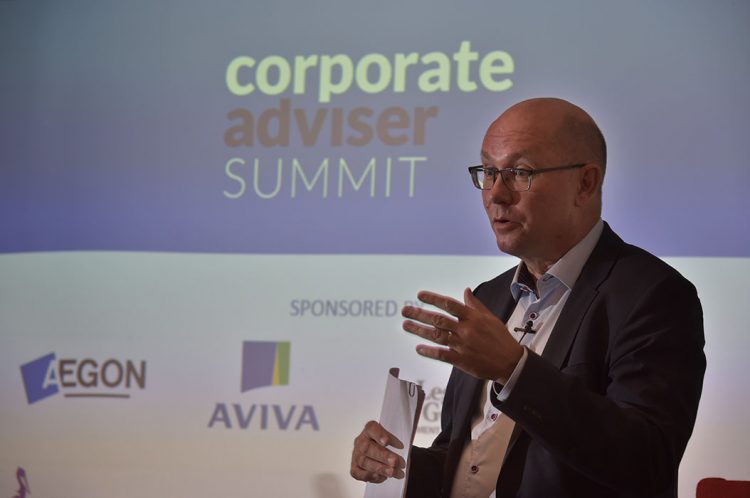 Matti Leppälä, CEO, PensionsEurope speaks on Brexit at a two day summit hosted by Corporate Advisor at Pennyhill Park, Bagshot.  Photo by Michael Walter/Troika