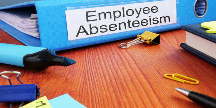 Employee Absenteeism is shown on the business photo using the text